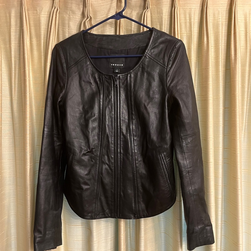 Trouve Black Leather Jacket for Women
